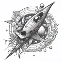 space, willpower, training, spirituality tattoo design idea