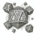 Dnd dice tattoo design idea