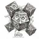 Dnd dice tattoo design idea