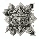 metatrons cube tattoo design idea