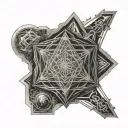 metatrons cube tattoo design idea