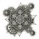 metatrons cube tattoo design idea