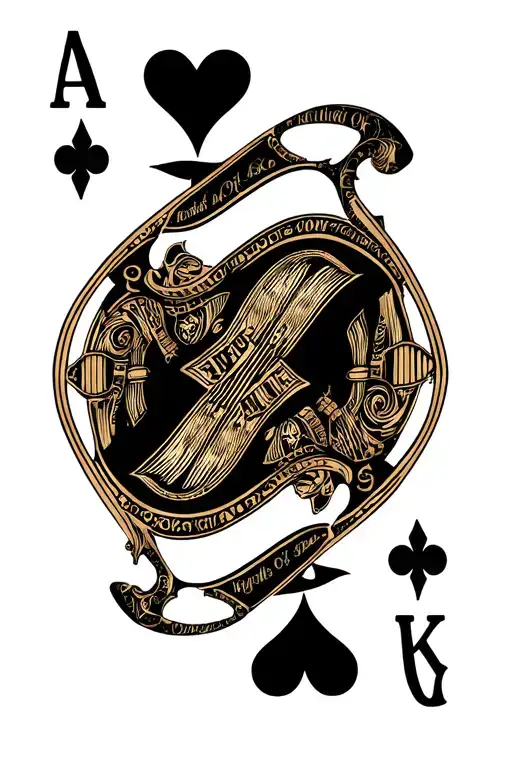 Blacked Queen of Spades tattoo design idea