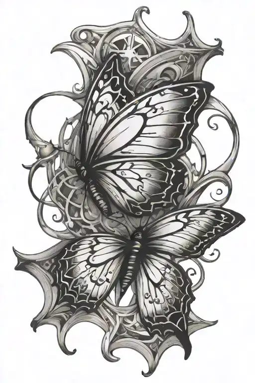 tomorrowland butterfly logo tattoo design idea