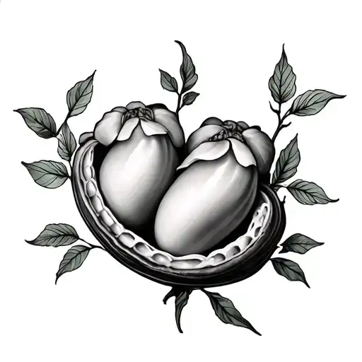 2 Peas In A Pod tattoo design idea