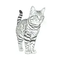 a tabby cat tattoo design idea