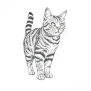 a tabby cat tattoo design idea