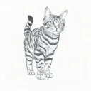 a tabby cat tattoo design idea
