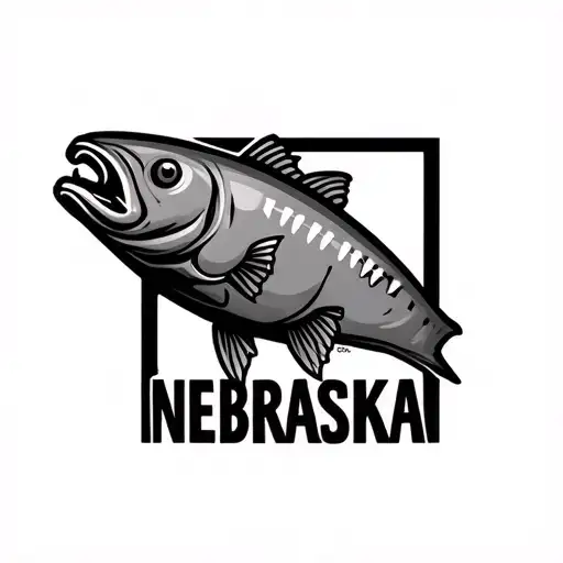 fishing rock music Nebraska football tattoo design idea