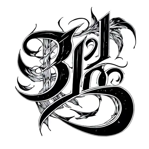 Lukas , Baelo combined on forearm negative script writing tattoo design idea