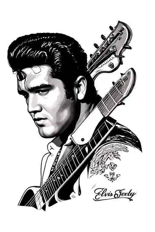 Elvis Presley tattoo design idea