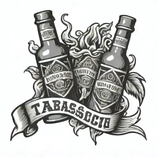 Tabasco hot sauce boyz money tattoo design idea