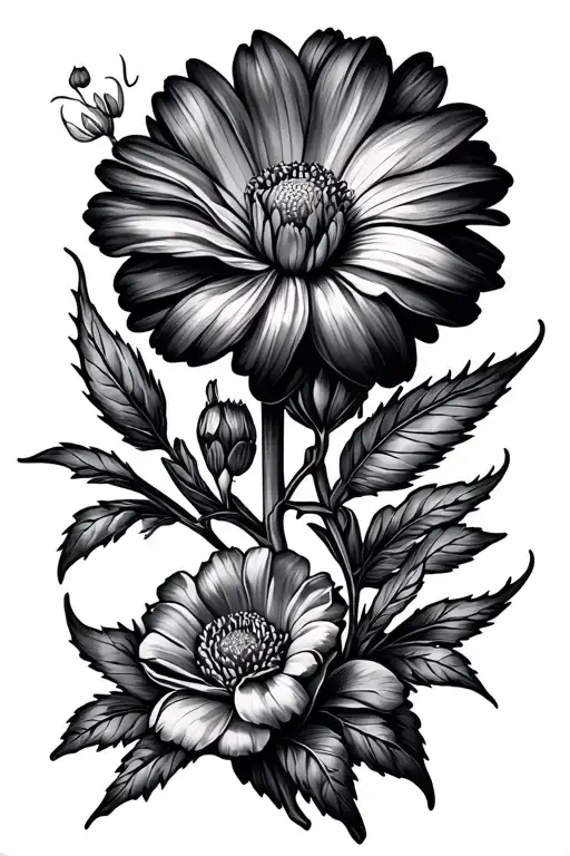 Birth flower for April, August, and June. Runner. and eating disorder symbol tattoo design idea
