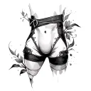 Crotch tattoo design idea