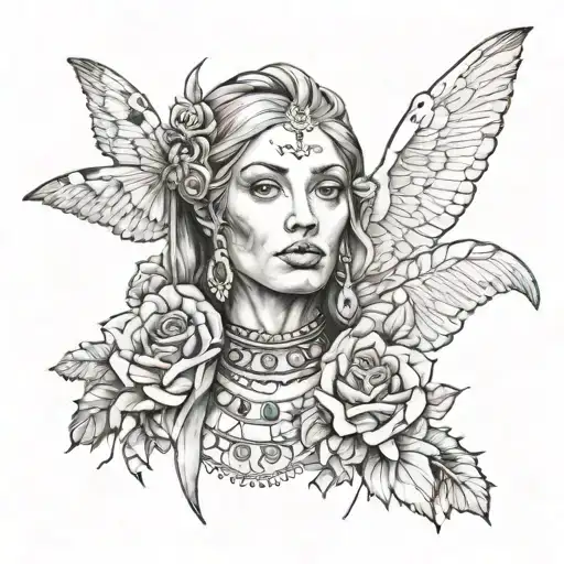 Radahn consort of Miquella tattoo design idea