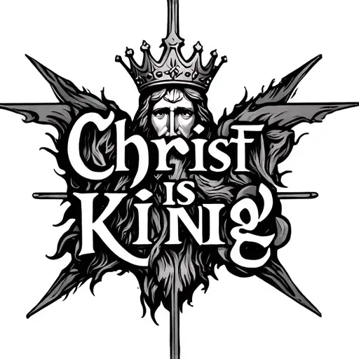 Christ Is King tattoo design idea