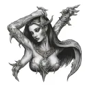 Lilith Diablo 4  tattoo design idea