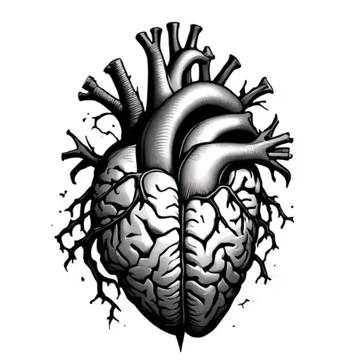 injury, heart, brain, protection tattoo design idea