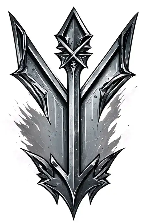 metal arrow tattoo design idea