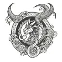 CAPRICORN POLYNESIA CIRCLE tattoo design idea