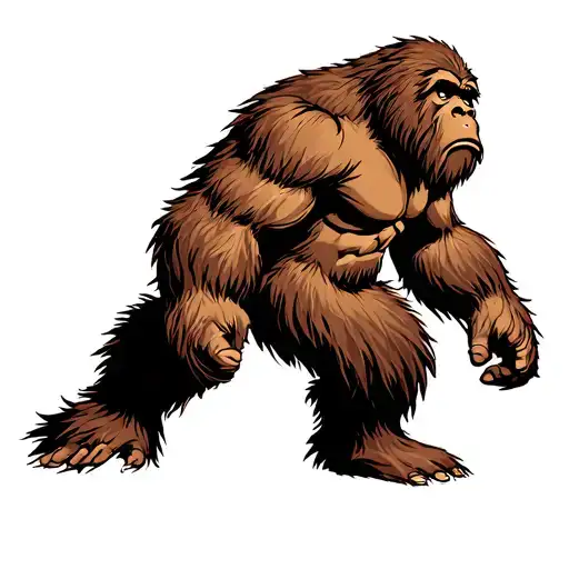 Bigfoot tattoo design idea