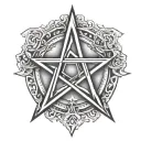 pentagram with name morgan tattoo design idea