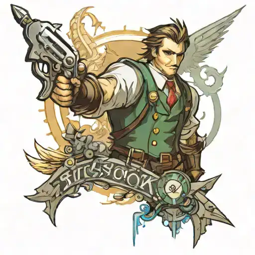 BioShock final fantasy VII tattoo design idea