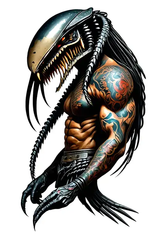 predator tattoo design idea