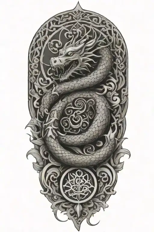 aum, music, dragon, novelist, mandala tattoo design idea