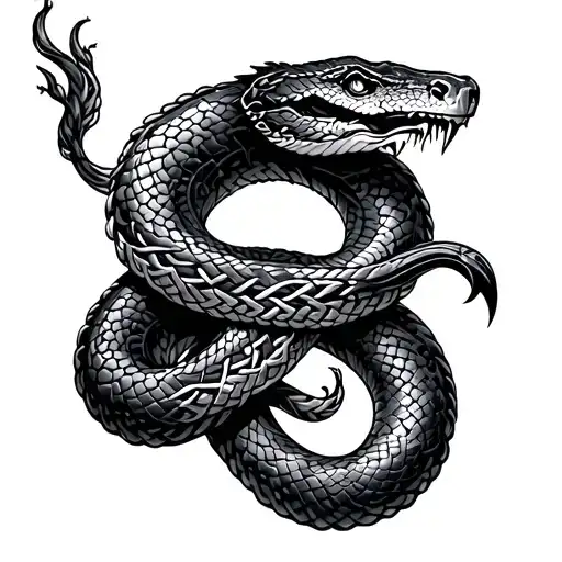 Celtic Snake tattoo design idea