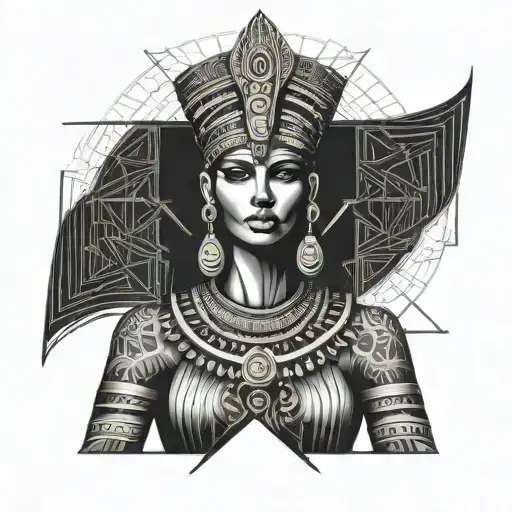 egiptian isis godess tattoo design idea