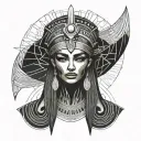egiptian isis godess tattoo design idea