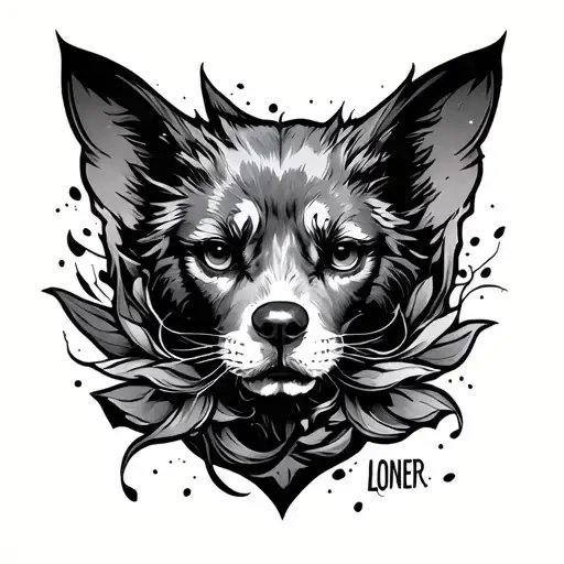 Loner tattoo design idea