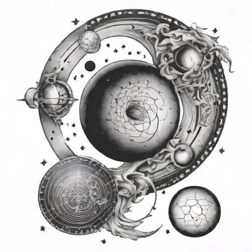 moon phases going vertical, aries zodiac sign, Aries constellation  tattoo design idea
