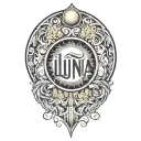 luna name tattoo tattoo design idea