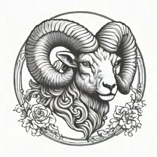 ram 2003 traditional tattoo design idea