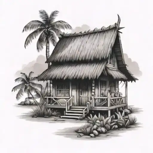 Fijian House tattoo design idea