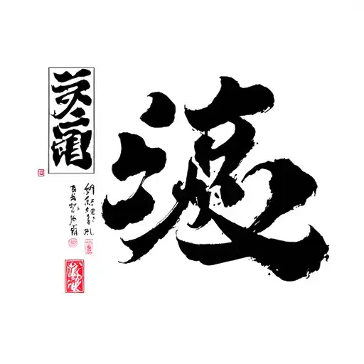 kaizen kanji characters tattoo design idea
