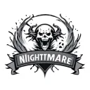 nightmare FC logo for football club logo tattoo design idea
