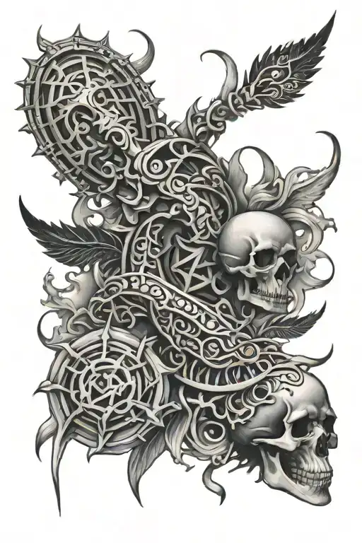 spine tattoo 111 energy 444 tattoo design idea