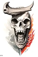 Rex skull tattoo design idea