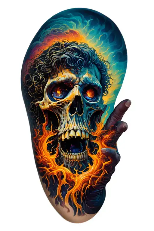 Before creation comes destruction biblical tattoo design idea