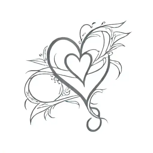 infertility heart tears tattoo design idea