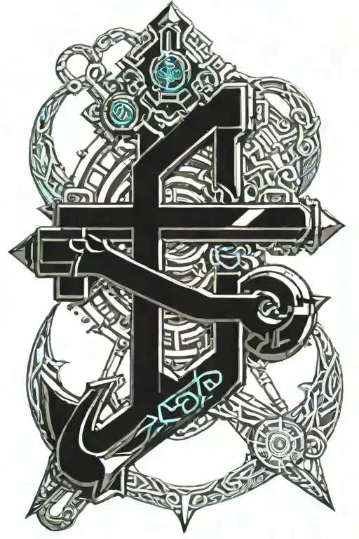 anchor chain wrapped   tattoo design idea