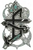 anchor chain wrapped   tattoo design idea