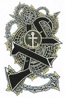 anchor chain wrapped   tattoo design idea