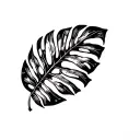 Monstera Leaf tattoo design idea
