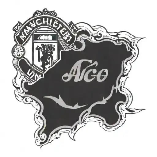 Manchester United logo tattoo design idea