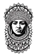 mexican aztec tattoo design idea