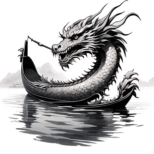 Dragon Boat tattoo design idea